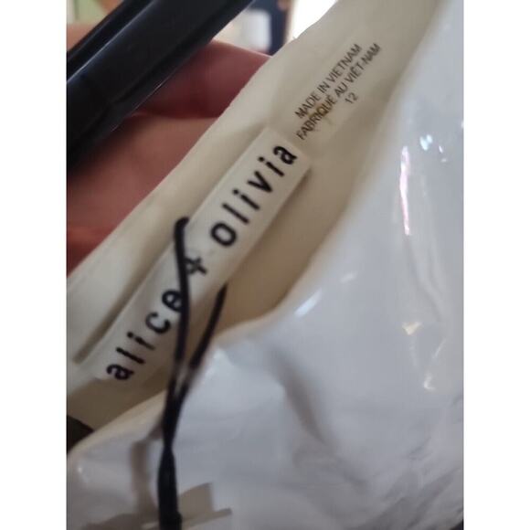 $285 Alice + Olivia Women's Off What Vegan Leather Pants Size 12 NWT A109 - Picture 8 of 8